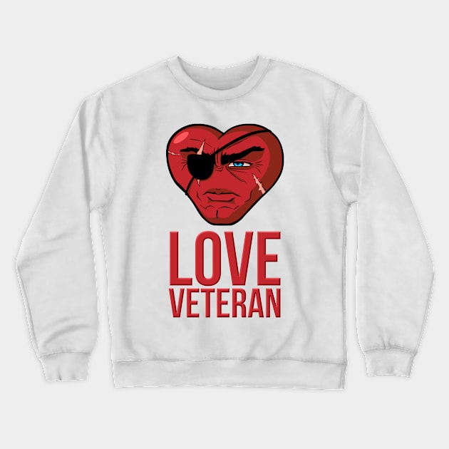 Love Veteran Crewneck Sweatshirt by krls